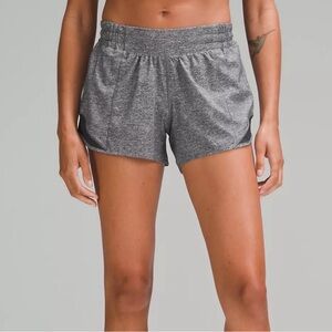 Gray Lululemon High Rise Hotty Hot Shorts